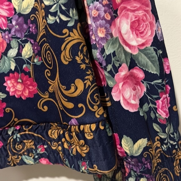 VINTAGE FLORAL WOMEN LONGSLEEVE TOPS SIZE M - Picture 3 of 10